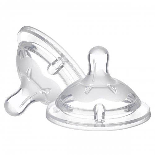 Chicco Silicon Nipple Natural Feeling, Adjustable Flow, 4M+ - 2Pcs B50-81035-20 8058664008247