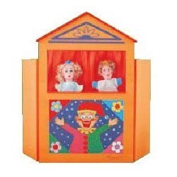 AK TOYS Σκηνή Για Κουκλοθέατρο Πορτοκαλί Τύπου Α 001 5203249000014