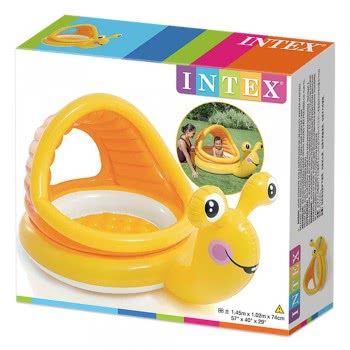 INTEX Πισίνα Σαλιγκάρι Με Τέντα Lazy Snail Shade Baby Pool 57124 6941057407661