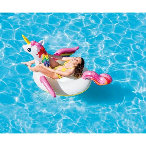 INTEX Inflatable Mat Ride On Unicorn, 201 X 140 X 97Cm 57561 6941057407456