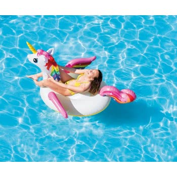 INTEX Inflatable Mat Ride On Unicorn, 201 X 140 X 97Cm 57561 6941057407456