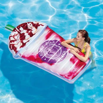 INTEX Inflatable Berry Pink Splash Milkshake Pool Float Lounger Beach Mattress 58777 6941057408620