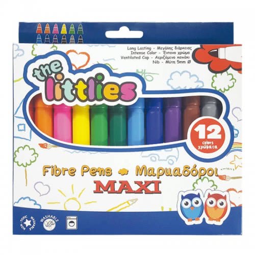 LUNA OFFICE LUNA The Littlies Μαρκαδόροι Χονδροί Μεγάλης Διάρκειας 12 Χρώματα 646034 5205698237799