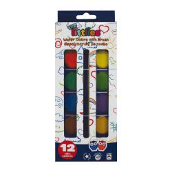 LUNA OFFICE LUNA The Littlies Watercolors 12 Colors With Brush Oval 646087 5205698245213