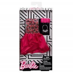 Mattel Barbie Fashion Βραδινά Σύνολα, Μπλούζα Με Λουλούδια Και Κόκκινη Φούστα FND47 / FLP77 887961588590