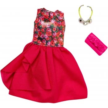 Mattel Barbie Fashion Night Dresses, Flowers Top And Red Skirt FND47 / FLP77 887961588590