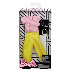 Mattel Barbie Fashion Βραδινά Σύνολα, Κίτρινο Παντελόνι Και Ροζ Μπλούζα FND47 / FRY84 887961639032