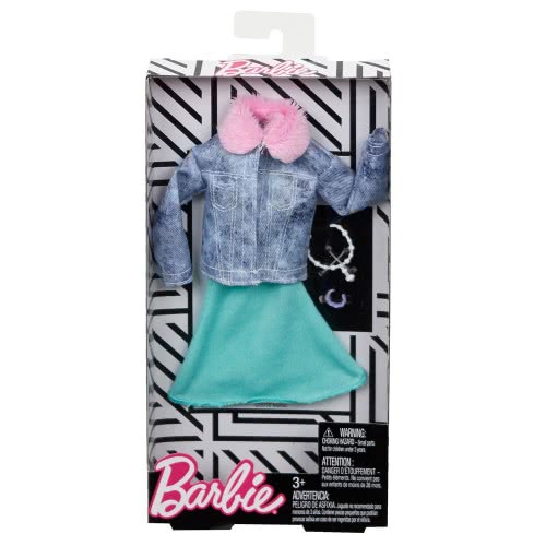 Mattel Barbie Fashion Βραδινά Σύνολα, Τζιν Τζακετ Και Γαλάζια Φούστα FND47 / FRY83 887961639049