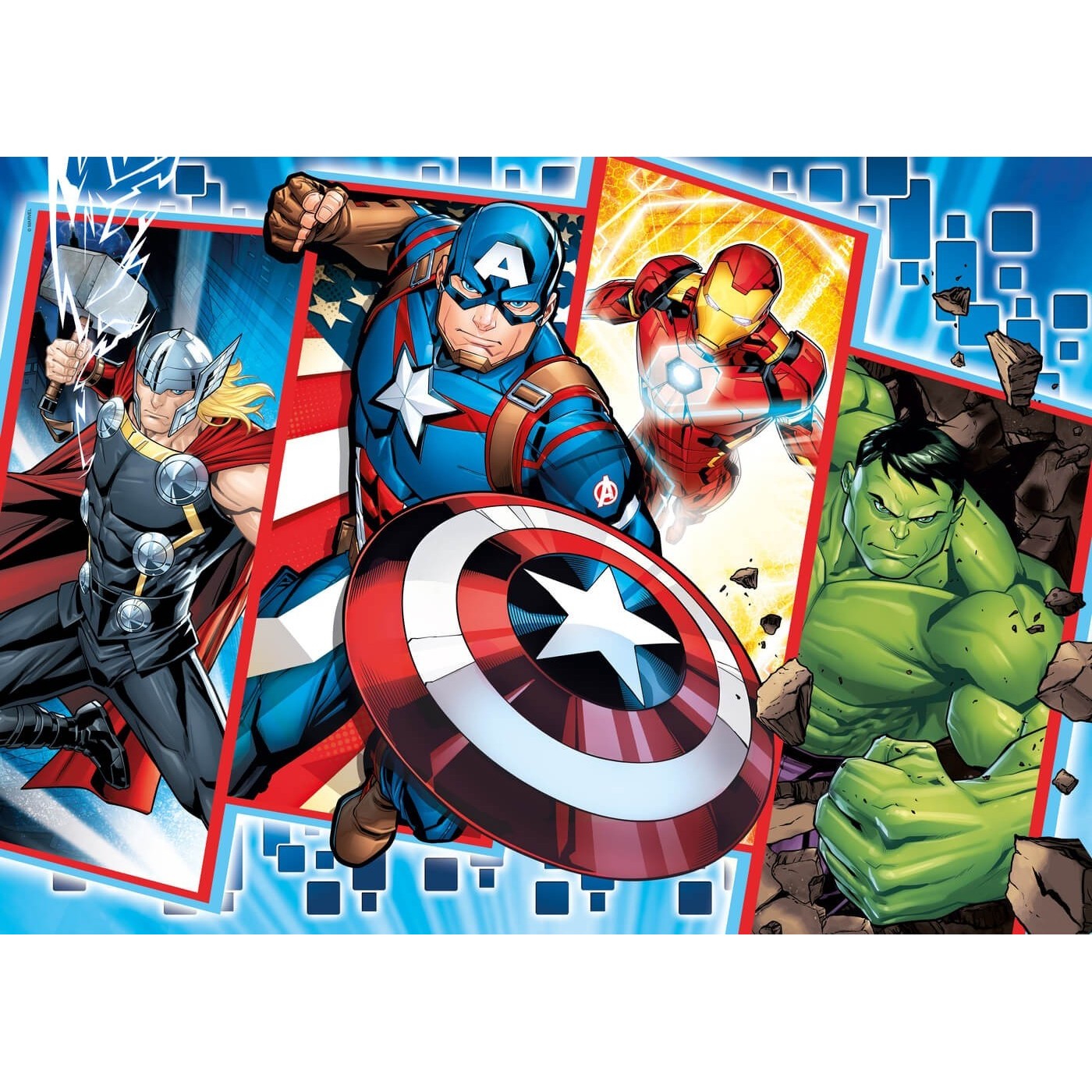 Clementoni Kids Puzzle Maxi Super Color The Avengers 24 Pcs 1200-24495 ...