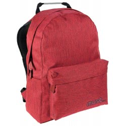 Diakakis imports School Bag Monochrome Τζιν Bordeaux, 2 Compartments, 32X17x42cm 579404 5205698248467