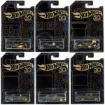 Mattel Hot Wheels Επετειακά Αυτοκινητάκια Black-Gold - 6 Σχέδια FRN33 887961631708