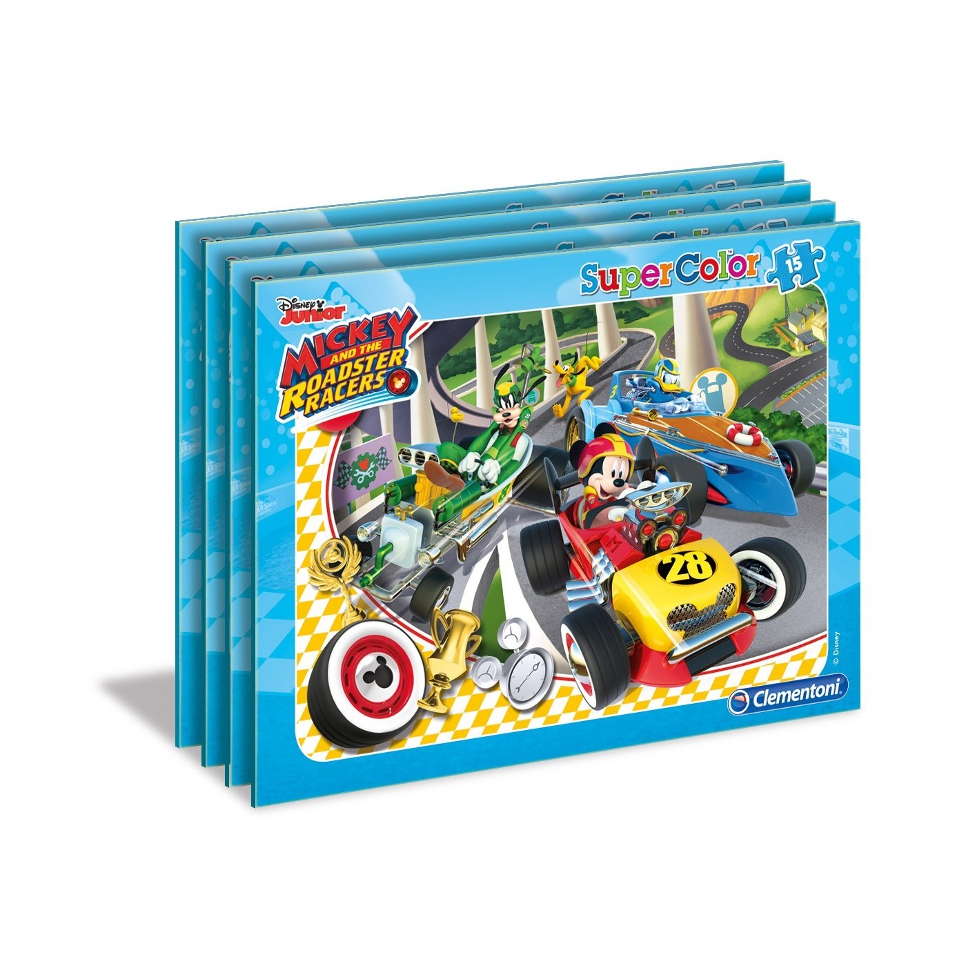 Clementoni Puzzle Frame 15Pc Super Color Mickey Roadster Racers - 2 ...