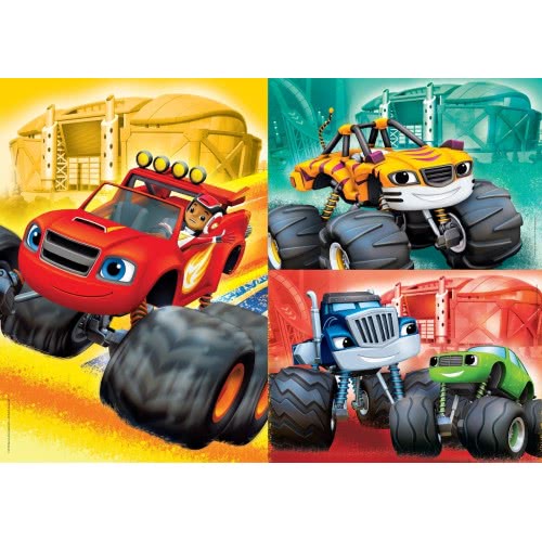 Clementoni Puzzle 3X48pc Super Color Nickelodeon - Blaze And The ...
