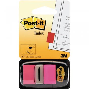 3M Σελιδοδείκτες 3Μ Post-It 25X43εκ Χρώμα Ροζ 50Φύλλα 076680021 021200707582