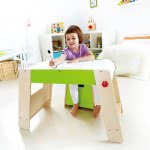 Hape Early Explorer Ξύλινο Θρανίο Με Κάθισμα Play Station And Stool Set E1015 6943478009974