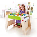 Hape Early Explorer Ξύλινο Θρανίο Με Κάθισμα Play Station And Stool Set E1015 6943478009974