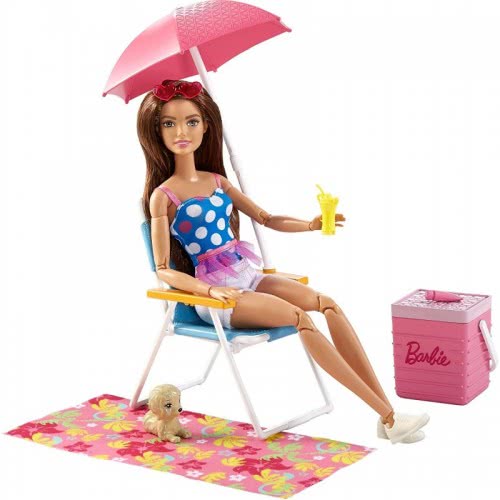 Mattel Barbie Έπιπλα Εξωτερικου Χώρου: Σετ Παραλίας DXB69 / DVX49 887961376739