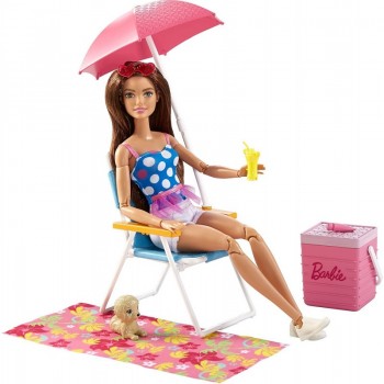 Mattel Barbie Έπιπλα Εξωτερικου Χώρου: Σετ Παραλίας DXB69 / DVX49 887961376739