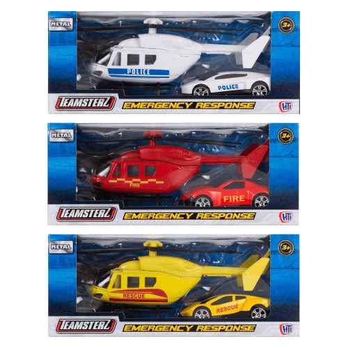 As company Teamsterz Ελικόπτερο Και Όχημα Άμεσης Δράσης Emergency Response, 1:64 - 3 Σχέδια 7535-73612 5050837703211