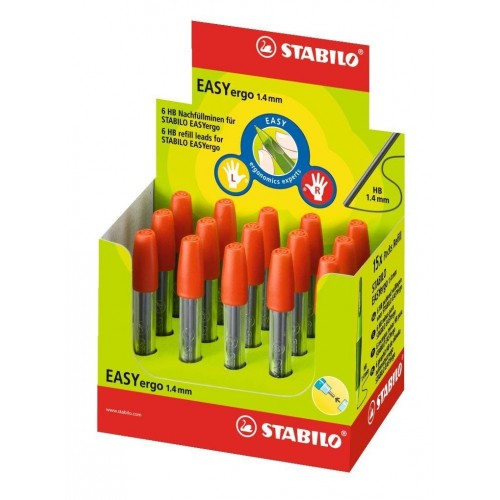 STABILO Easyergo Μύτες Μηχανικού Μολυβιού HB 1,4Mm Θήκη 6 Tεμαχίων 7880 4006381403733