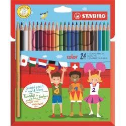STABILO Color Χρωματιστές Ξυλομπογιές 24 Τεμαχίων 1924 4006381488044