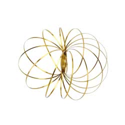 OEM Antistress Fidget Magic Flow Rings - Μαγικοί 3D Δακτύλιοι Ροής-Βραχιόλι Για Χαλάρωση Και Διασκέδαση - (Rainbow, Gold) 112900