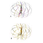 OEM Antistress Fidget Magic 3D Flow Rings For Fun And Pleasure - (Rainbow, Gold) 11290008 5212021900084
