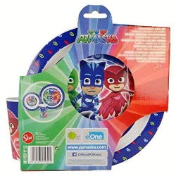 OEM Stor PJ Masks - Πιτζαμοήρωες Easy Micro Set Πιάτο, Ποτήρι Και Πιάτο Βαθύ Χ20-01950 8412497019502