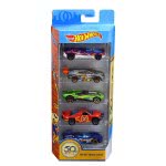 Mattel Hot Wheels 50Th Anniversary Track Stars 5 Pack, 1:64 Scale FWF98 887961673388