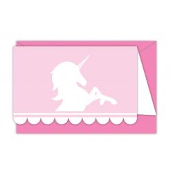 PROCOS Believe In Unicorns Die-Cut Invitations And Envelopes 089343 5201184893432