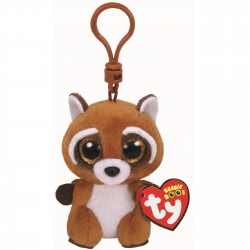 ty Beanie Babies Boos Rus The Raccoon 8,5Cm Key Clip 1607-36564 008421365647