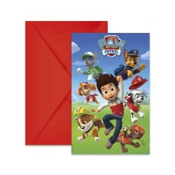 PROCOS Paw Patrol Ready For Action Invitations And Envelopes - 6 Pieces 089441 5201184894415