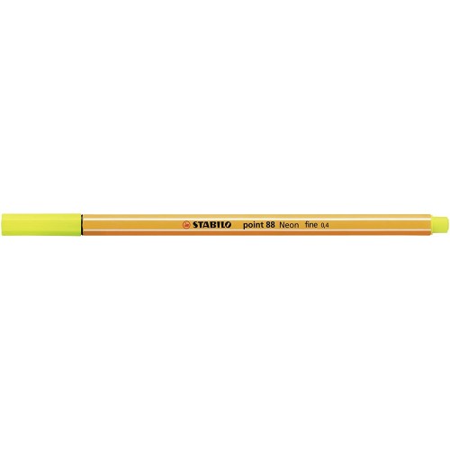 STABILO Fineliner Point Μαρκαδόρος Ακίδας 0,4Mm 88/24 Neon Κίτρινο 88/24 4006381438544