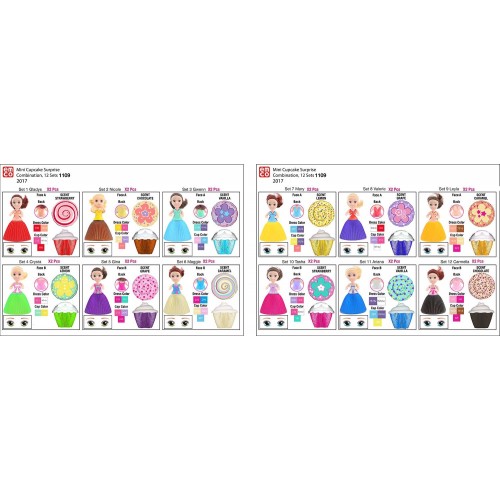 Just toys Cup Cake Surprise Mini Glitter: Mini Princess Glitter, Series 2 - 12 Designs 1109 8886457611097