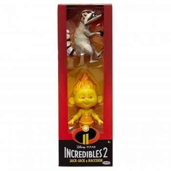JAKKS PACIFIC The Incredibles 2 The Incredible And Jack Raccoon Figures, Pack Of 2 74950 039897749501