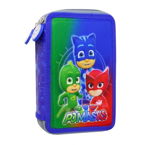 Diakakis imports PJ Masks - Πιτζαμοήρωες 3D Κασετίνα Διπλή Γεμάτη 484051 5205698244223