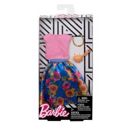 Mattel Barbie Fashion Βραδινά Σύνολα Floral Spring Skirt Pink Top FND47 / FKR96 887961551297