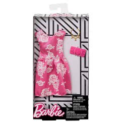 Mattel Barbie Fashion Βραδινά Σύνολα Pink Floral Party Dress FND47 / FKT07 887961551211