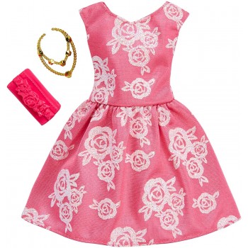 Mattel Barbie Fashion Pink Floral Party Dress FND47 / FKT07 887961551211