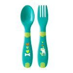 Chicco First Cutlery Σετ Πιρούνι - Κουτάλι 12M+ Πράσινο F01-16101-30 8058664086627
