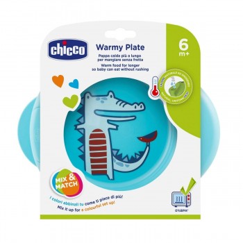 Chicco Warmy Plate Πιάτο Θερμός Μπλε 6Μ+ F05-16000-20 8058664086528