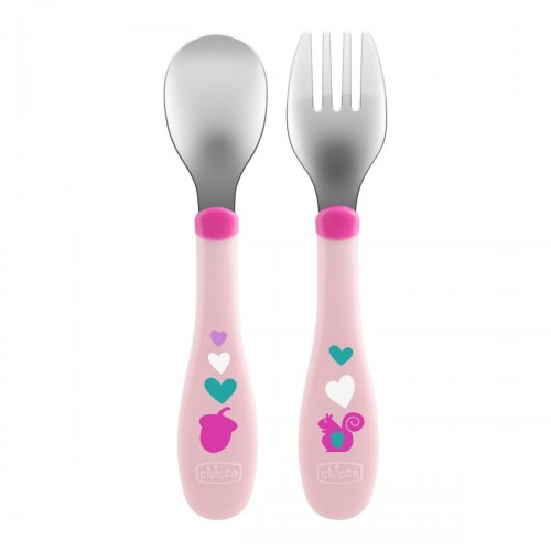 Chicco Mix And Match Σετ Πιρούνι - Κουτάλι 18Μ+ Κορίτσι F05-16102-10 8058664086634