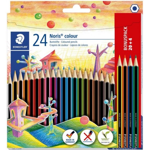 STAEDTLER Noris Colour Coloring Pencils 24 Pieces 04-04-0609 4007817018804