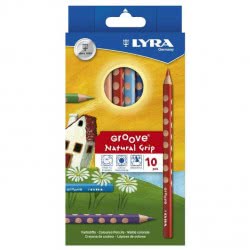 FILA Ξυλομπογιές Σετ 10Τεμ Lyra Groove Natural Grip 003811100 4084900303085