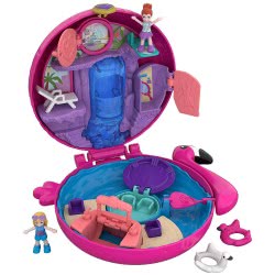 Mattel Polly Pocket Ο Κόσμος Της Polly Σετάκια - Flamingo Floatie Compact FRY35 / FRY38 887961638202