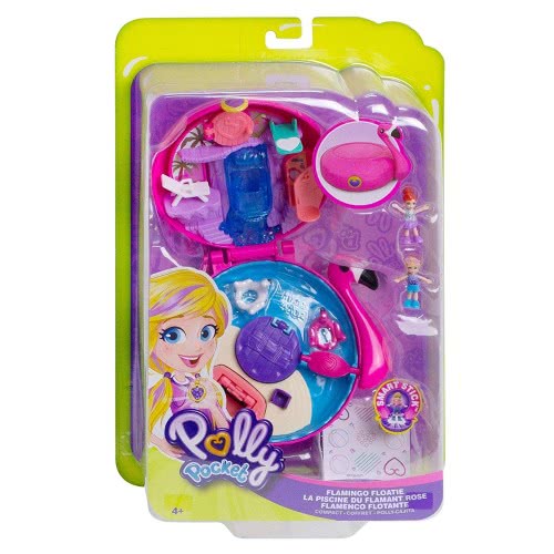 Mattel Polly Pocket Ο Κόσμος Της Polly Σετάκια - Flamingo Floatie Compact FRY35 / FRY38 887961638202