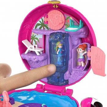 Mattel Polly Pocket Ο Κόσμος Της Polly Σετάκια - Flamingo Floatie Compact FRY35 / FRY38 887961638202