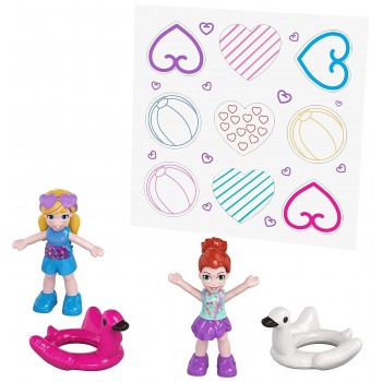 Mattel Polly Pocket Ο Κόσμος Της Polly Σετάκια - Flamingo Floatie Compact FRY35 / FRY38 887961638202