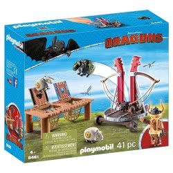 Playmobil Dragons Gobber The Belch With Sheep Sling 9461 4008789094612
