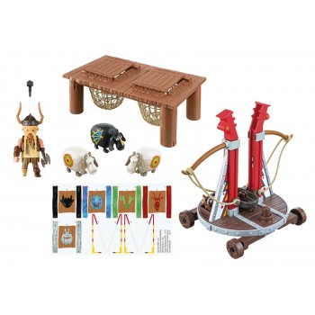 Playmobil Dragons Gobber The Belch With Sheep Sling 9461 4008789094612